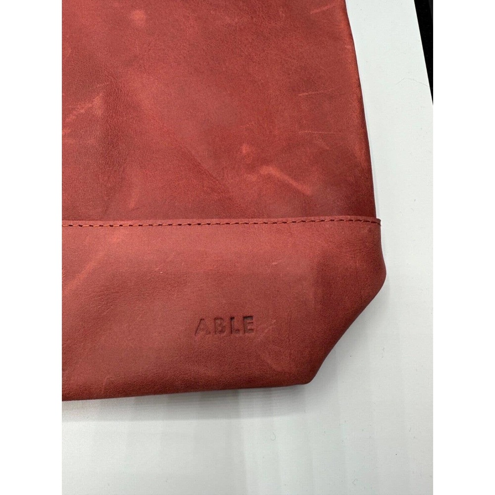 ABLE Brick Red Crossbody Crossbody Abrera Leather Handles - Picture 5 of 10